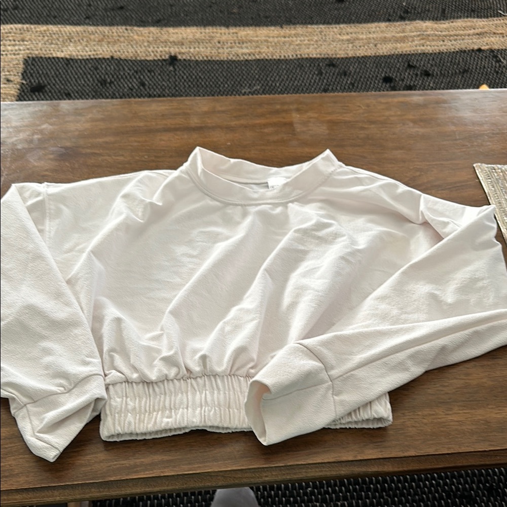 Five the label White Long Sleeve Crop Top